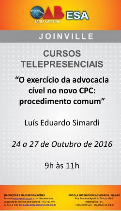Curso telepresencial: O exerc�cio da advocacia c�vel no novo CPC