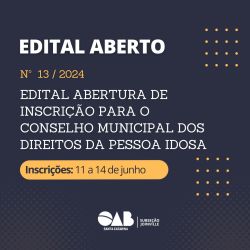 Edital aberto: Inscri��o para o Conselho Municipal dos Direitos da Pessoa Idosa