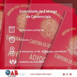 Solenidade de entrega de credenciais aos novos advogados