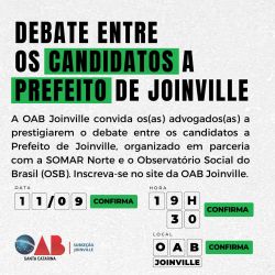 Debate entre os Candidatos a Prefeito de Joinville