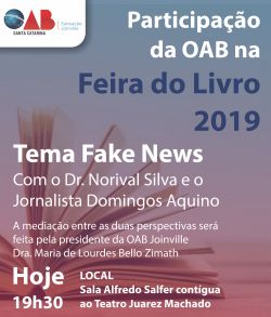 Participa��o da OAB Joinville na Feira do Livro 2019