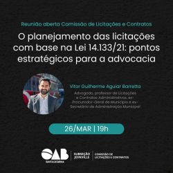 Reuni�o aberta: Comiss�o de Licita��es e Contratos