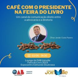 Caf� com o presidente na Feira do Livro