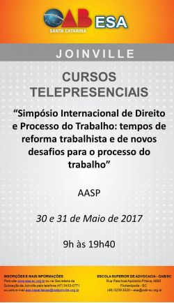 Curso telepresencial: Simp�sio Internacional de Direito e Processo do Trabalho 