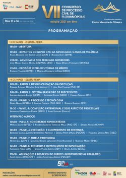 Abertas inscri��es para o VII Congresso de Processo Civil de Florian�polis/SC