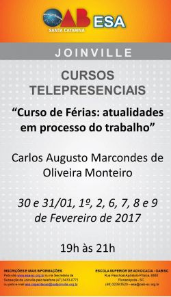 Curso telepresencial: Atualidades em Processo do Trabalho 