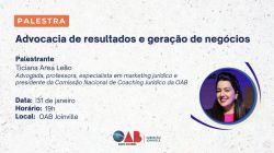 OAB Joinville convida para a palestra: Advocacia de resultados e gera��o de neg�cios