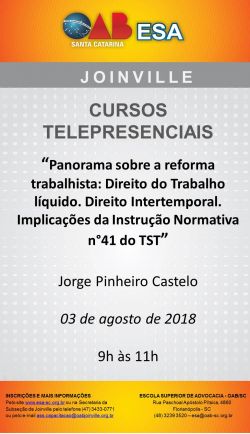 Curso Telepresencial- Panorama sobre a reforma trabalhista 