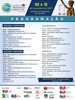 Congresso Nacional do Novo CPC - etapa Joinville 