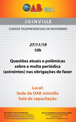 Telepresencial: Quest�es atuais e pol�micas sobre a multa peri�dica (astreintes) nas obriga��es de fazer