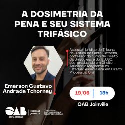 A Comiss�o de Direito Criminal e Assuntos Prisionais convida para participar do curso: "A dosimetria da pena e seu sistema trif�sico�